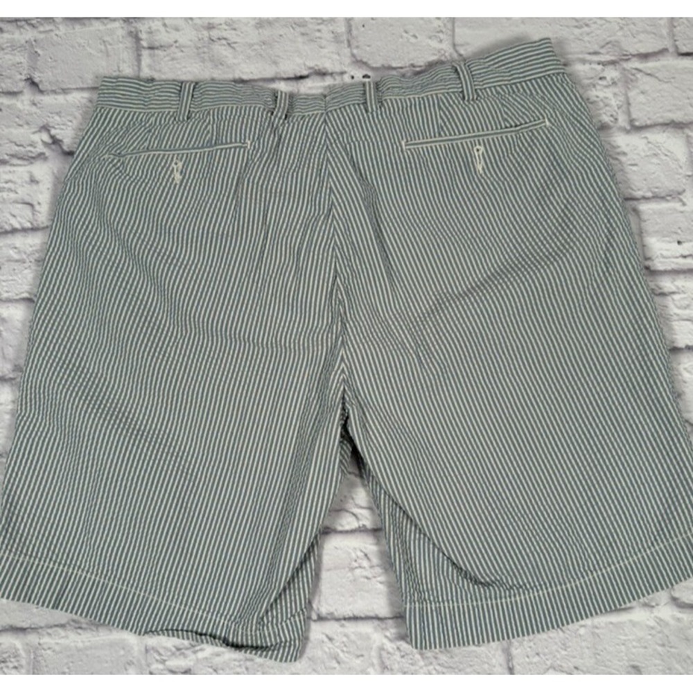 Polo Ralph Lauren Seersucker Chino Shorts Men 36 Blue White Stripe Suffield Fit - Picture 11 of 12